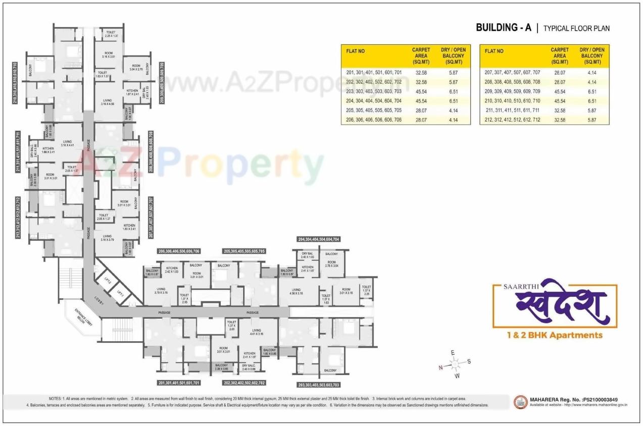 Layout of real estate project Saarrthi Swadesh located at Jambhul, Pune, Maharashtra