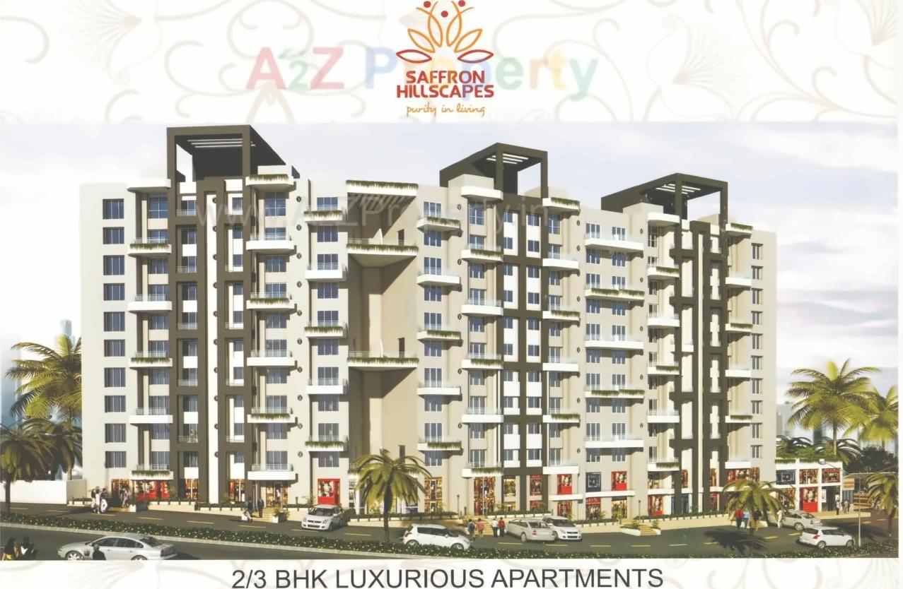3D Elevation of real estate project Saffron Hillscapes located at Mohammadwadi, Pune, Maharashtra