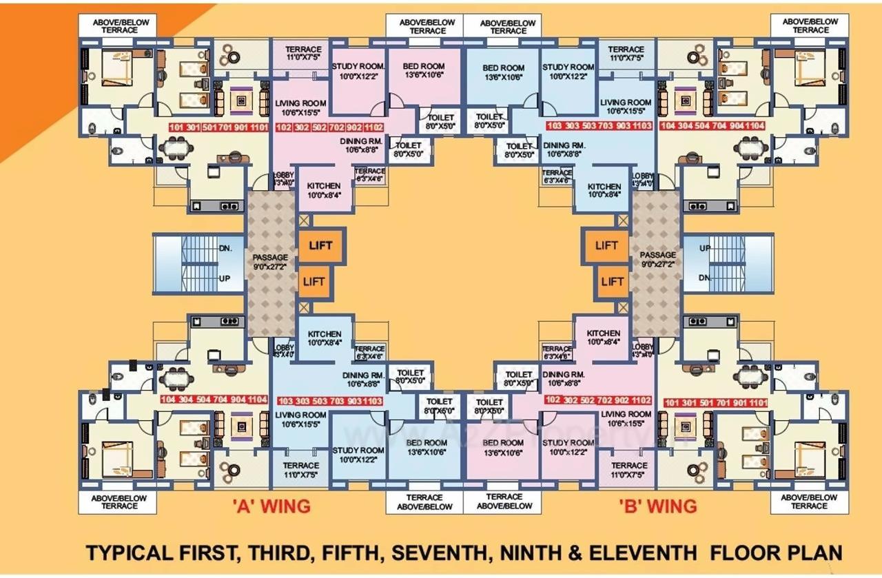Layout of real estate project Sahil Heights located at Pimpri-chinchawad-m-corp, Pune, Maharashtra