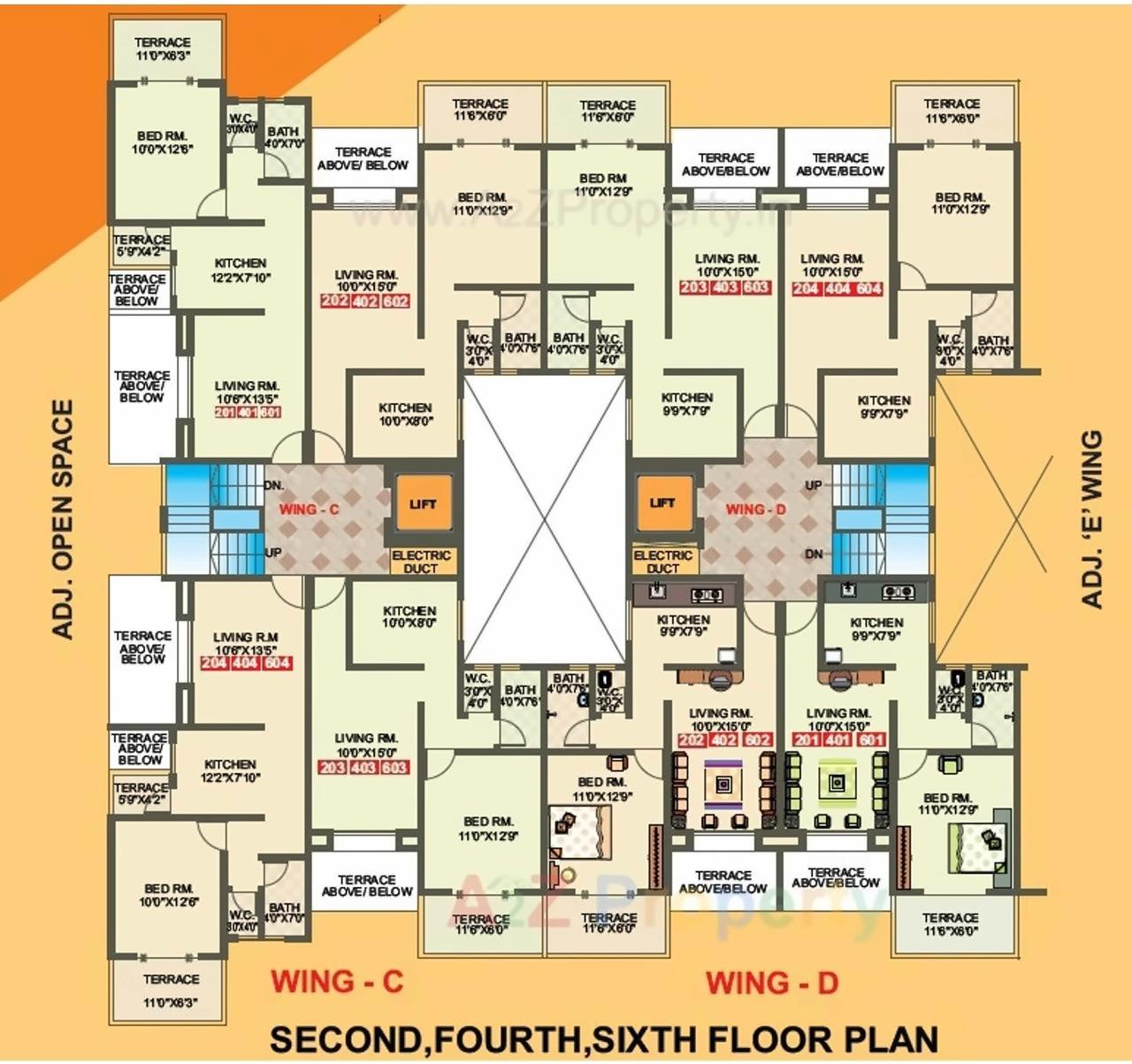 Layout of real estate project Sahil Heights located at Pimpri-chinchawad-m-corp, Pune, Maharashtra