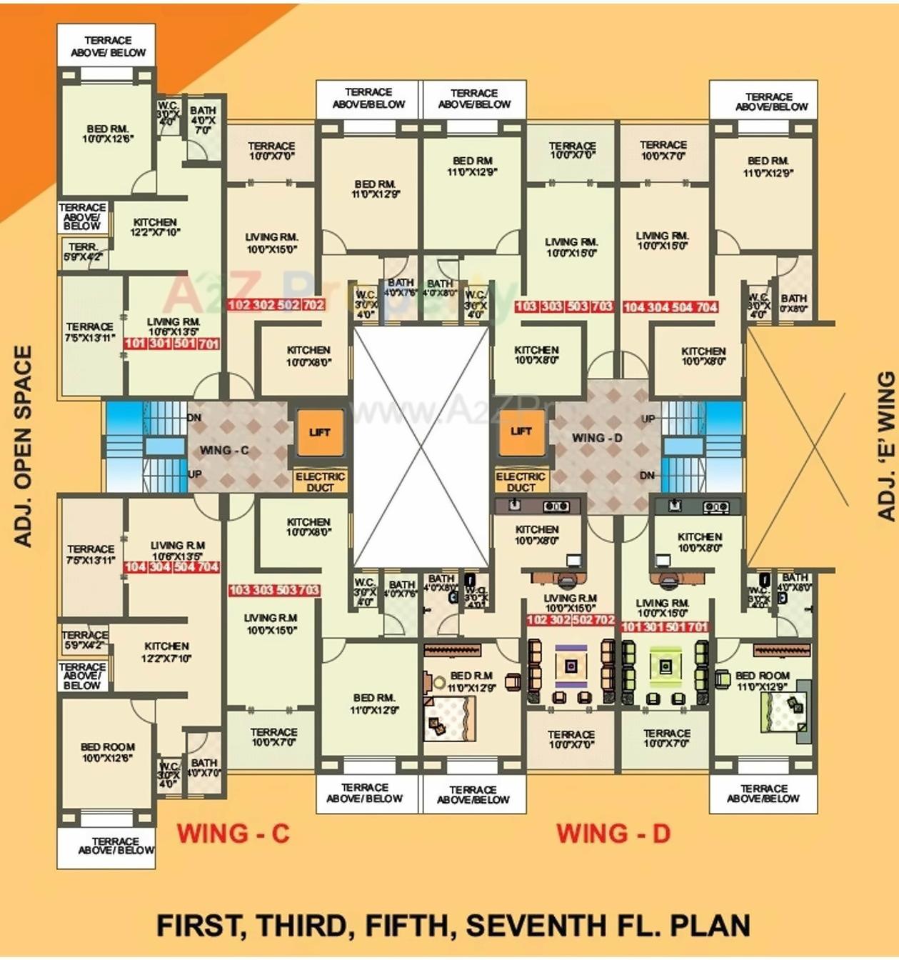 Layout of real estate project Sahil Heights located at Pimpri-chinchawad-m-corp, Pune, Maharashtra