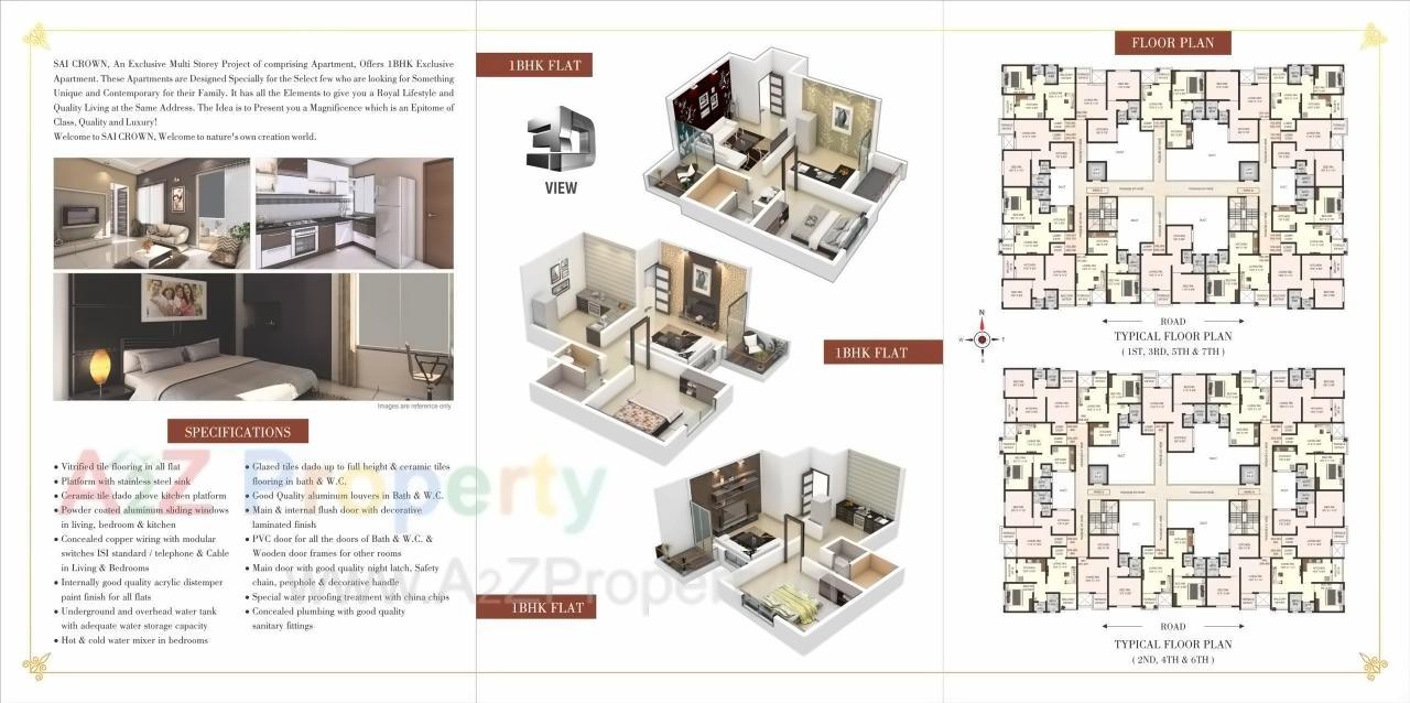 Layout of real estate project Sai Crown located at Nanekarwadi-ct, Pune, Maharashtra