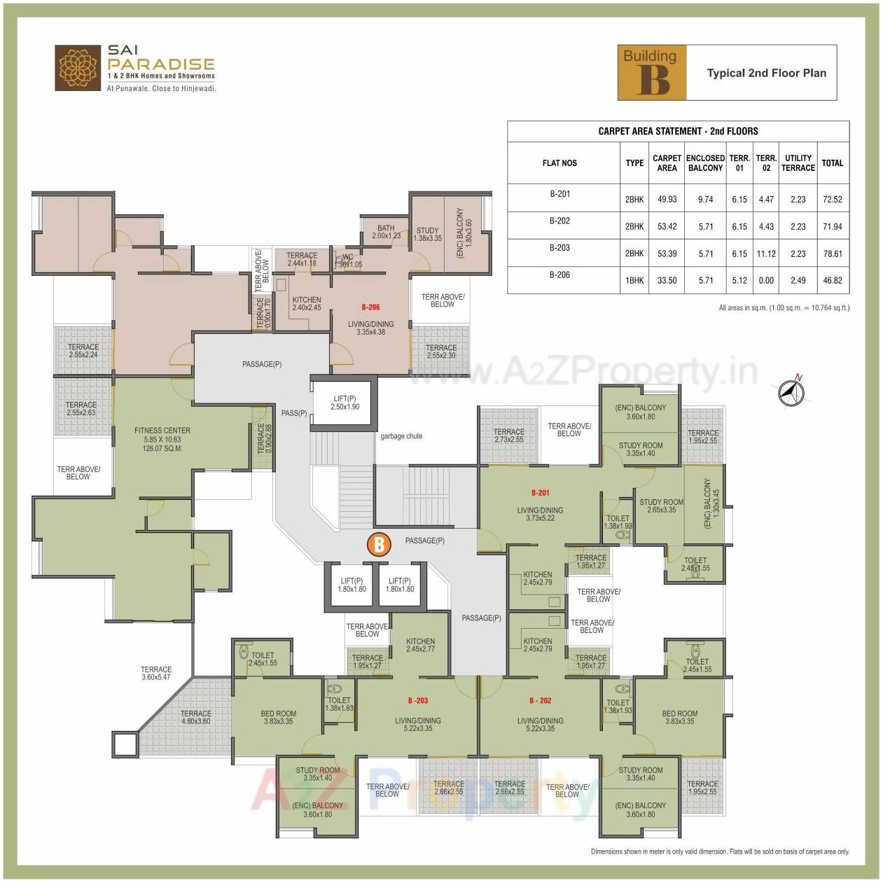 Layout of real estate project Sai Paradise located at Punawale, Pune, Maharashtra