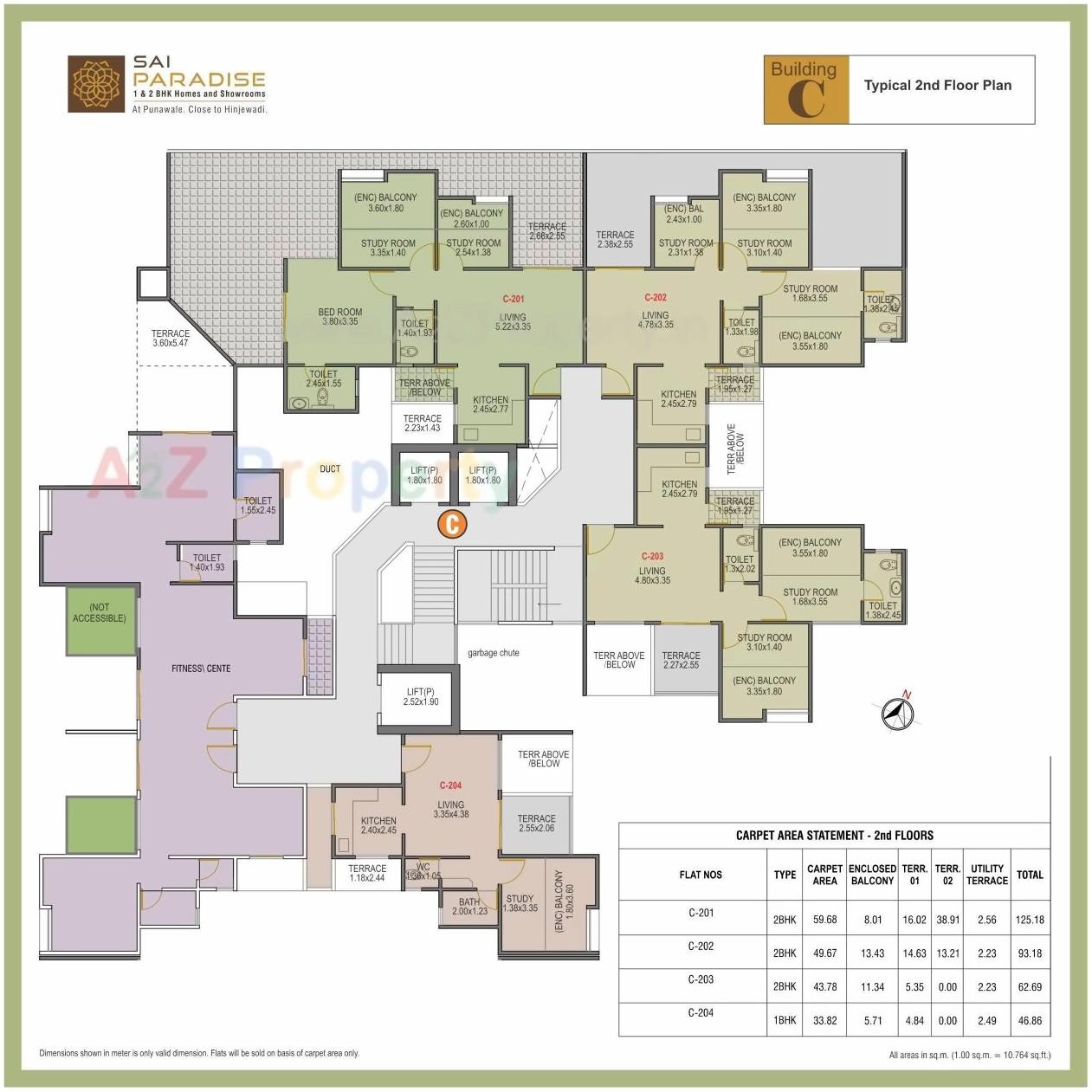 Layout of real estate project Sai Paradise located at Punawale, Pune, Maharashtra