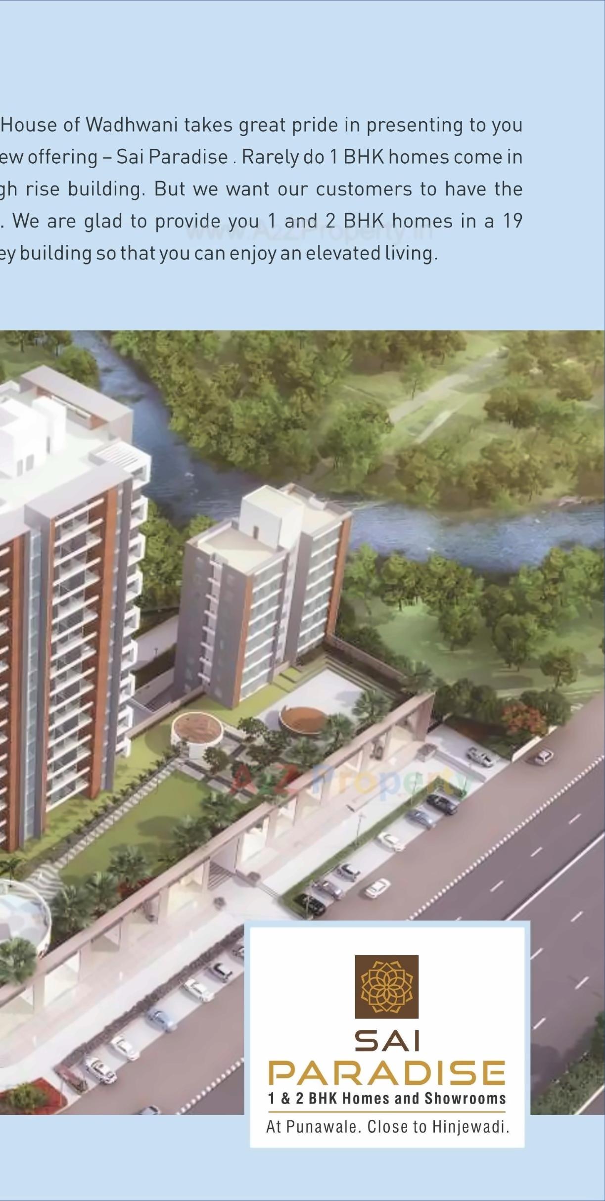 3D Elevation of real estate project Sai Paradise located at Punawale, Pune, Maharashtra