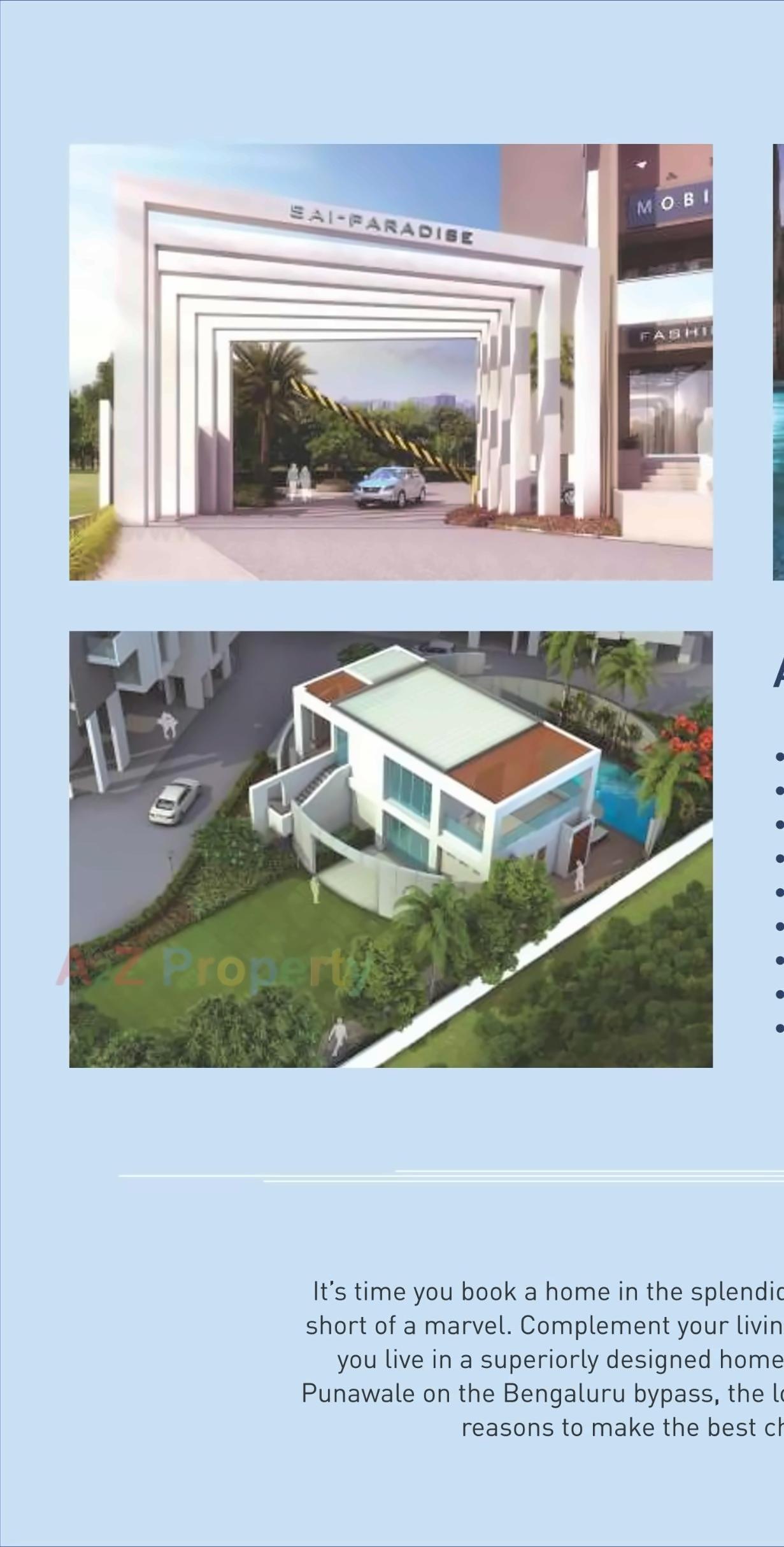 3D Elevation of real estate project Sai Paradise located at Punawale, Pune, Maharashtra