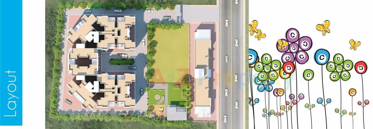 Layout of real estate project Sai Shanti Park located at Lohgaon, Pune, Maharashtra