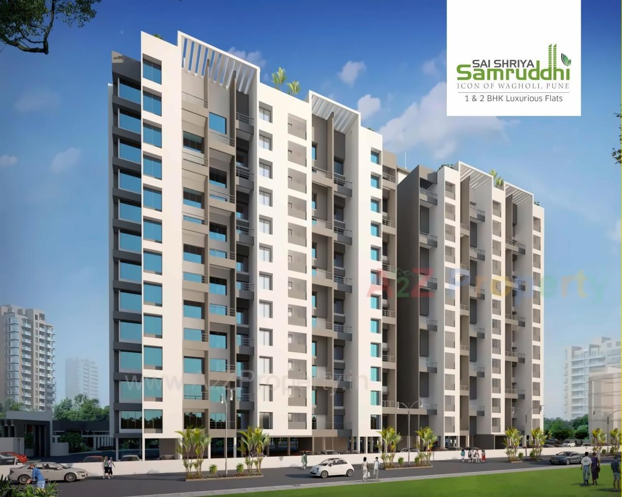 3D Elevation of real estate project Saishriya Samruddhi located at Wagholi, Pune, Maharashtra