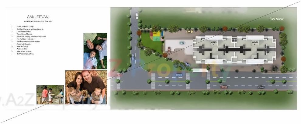 Layout of real estate project Sanjeewani located at Thergaon, Pune, Maharashtra