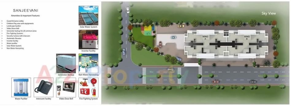 Layout of real estate project Sanjeewani located at Thergaon, Pune, Maharashtra