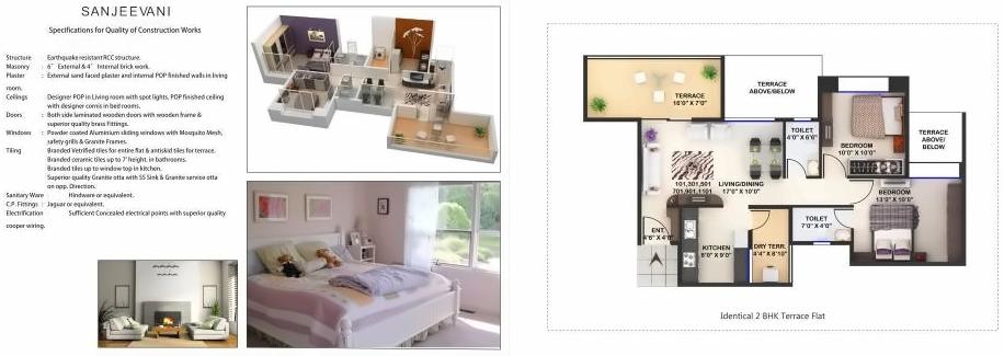 Layout of real estate project Sanjeewani located at Thergaon, Pune, Maharashtra