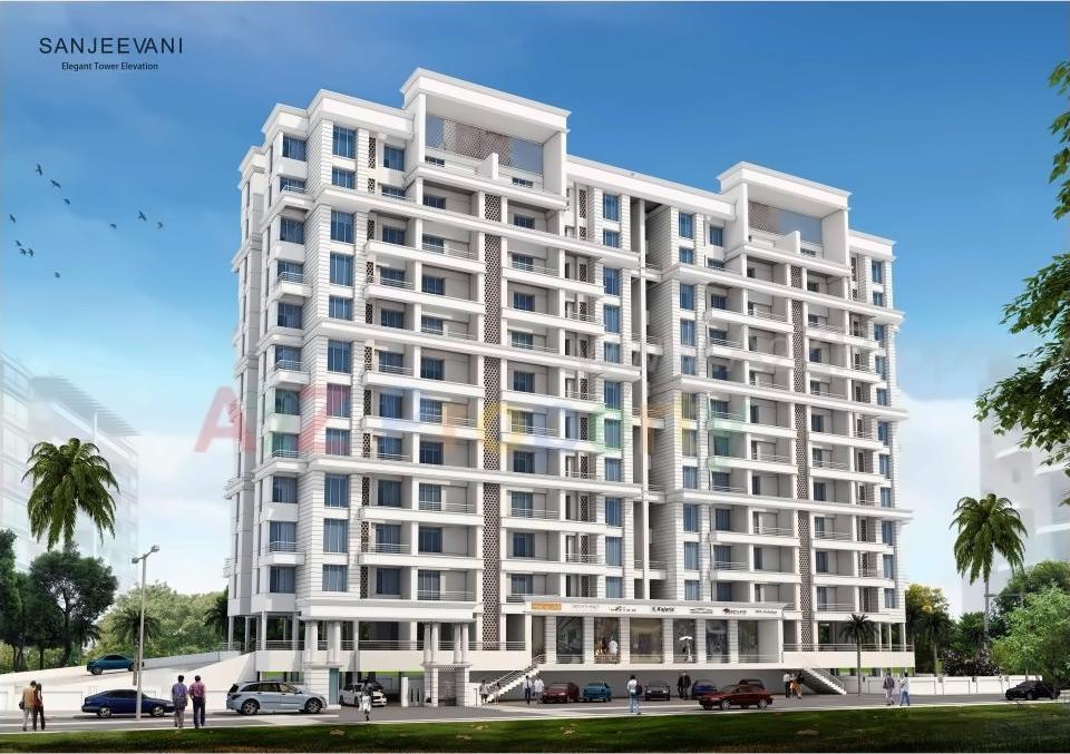 3D Elevation of real estate project Sanjeewani located at Thergaon, Pune, Maharashtra