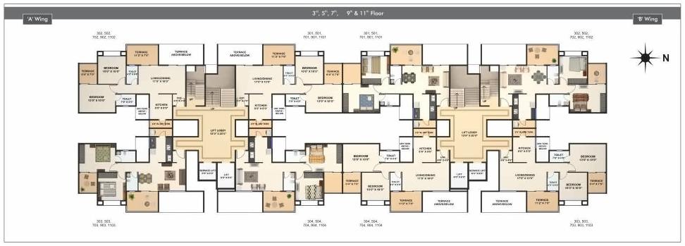 Layout of real estate project Sanjeewani located at Thergaon, Pune, Maharashtra