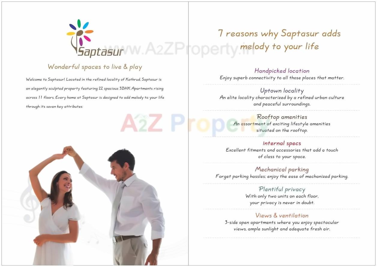  of real estate project Saptasur located at Kothrud, Pune, Maharashtra