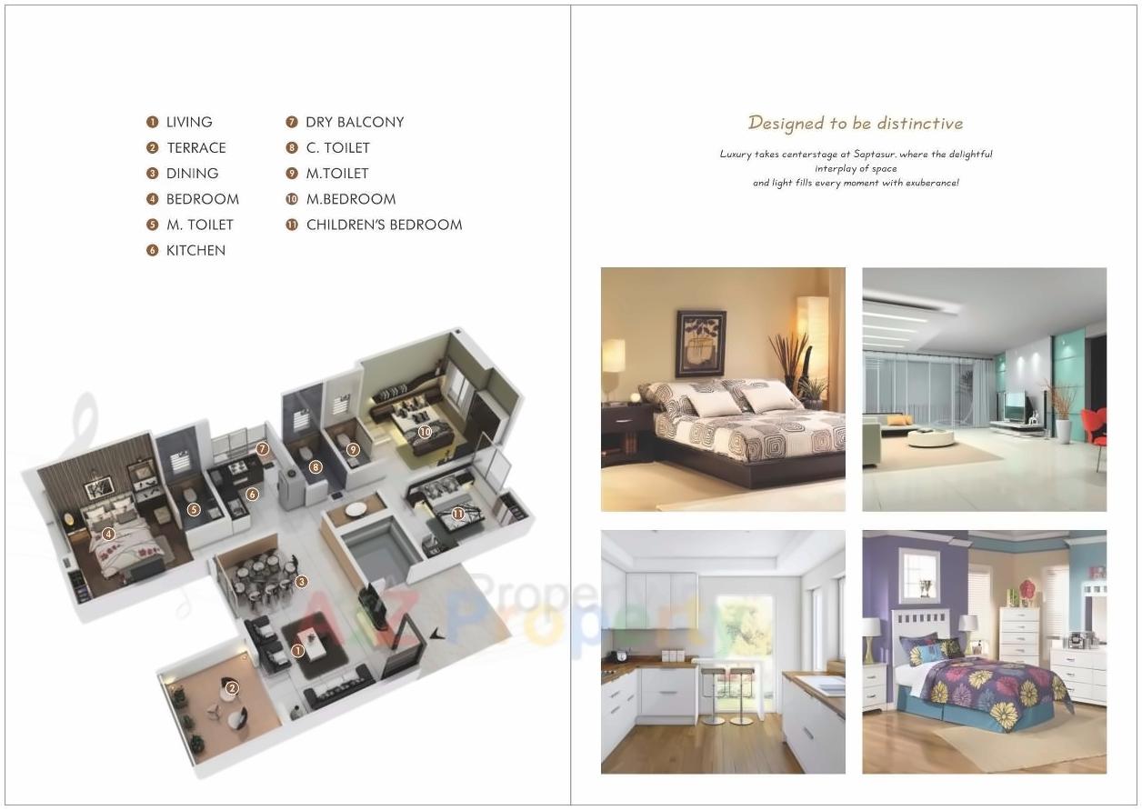 Layout of real estate project Saptasur located at Kothrud, Pune, Maharashtra