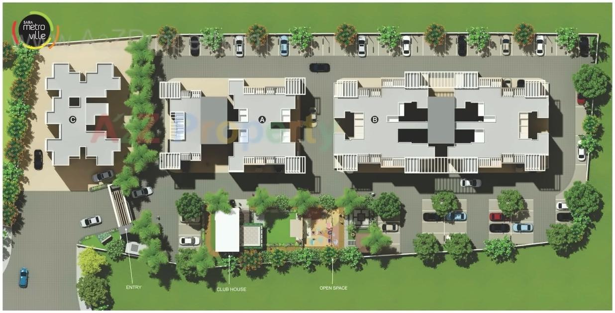 Layout of real estate project Sara Metroville B located at Punawale, Pune, Maharashtra