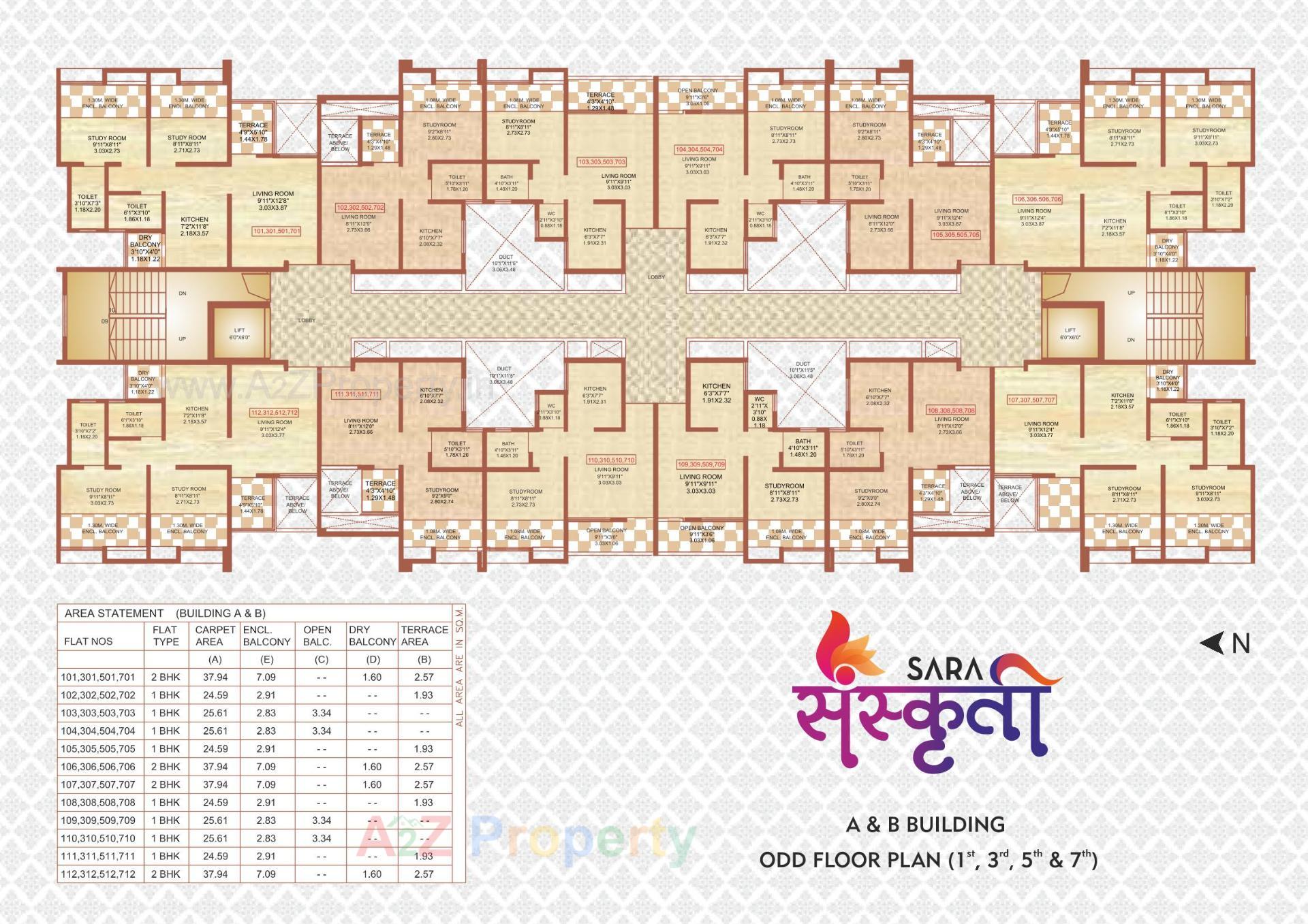 Layout of real estate project Sara Sanskruti located at Kharabwadi-ct, Pune, Maharashtra