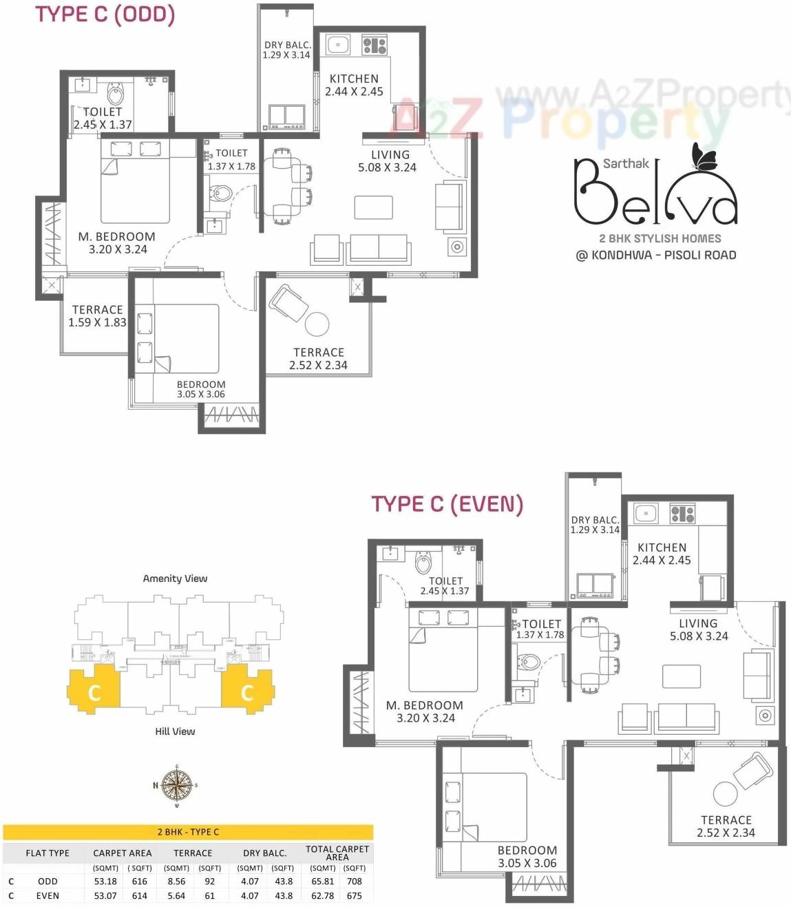 Layout of real estate project Sarthak Belva located at Pisoli, Pune, Maharashtra