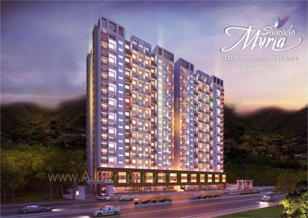 3D Elevation of real estate project Sharada Myria located at Kirkatwadi, Pune, Maharashtra