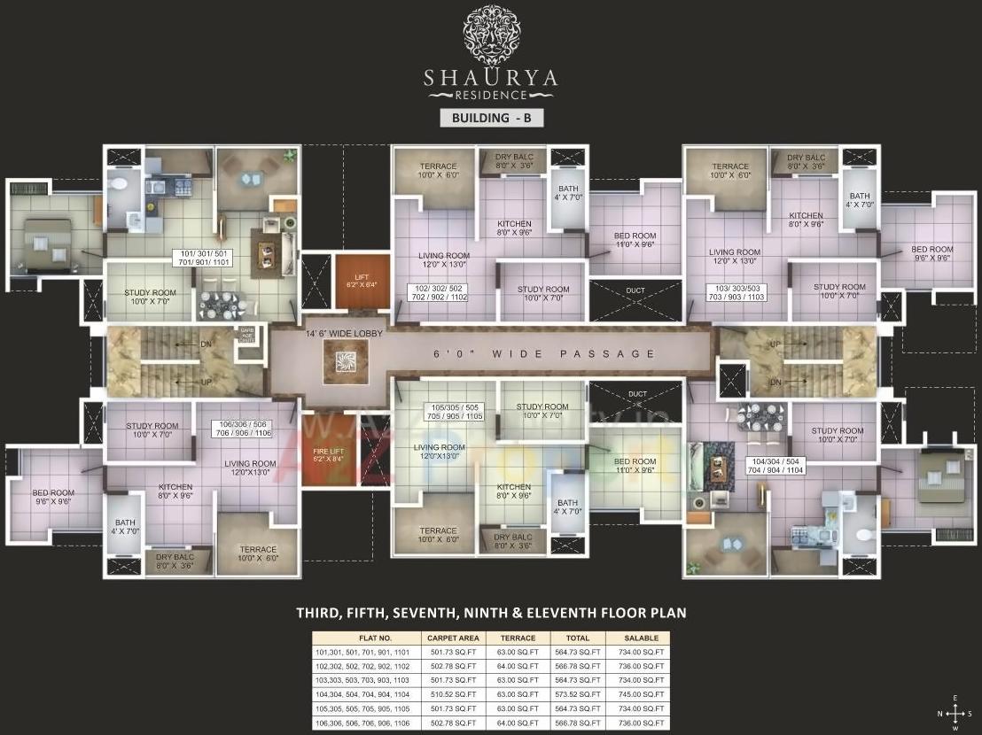 Layout of real estate project Shaurya Residence located at Lohgaon, Pune, Maharashtra
