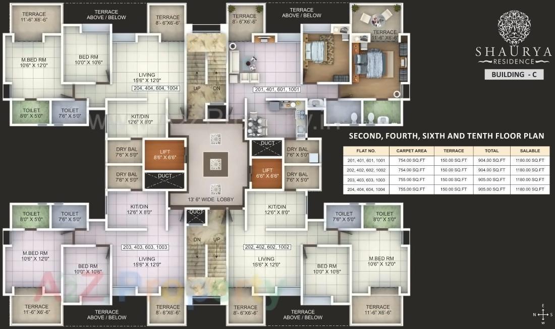 Layout of real estate project Shaurya Residence located at Lohgaon, Pune, Maharashtra