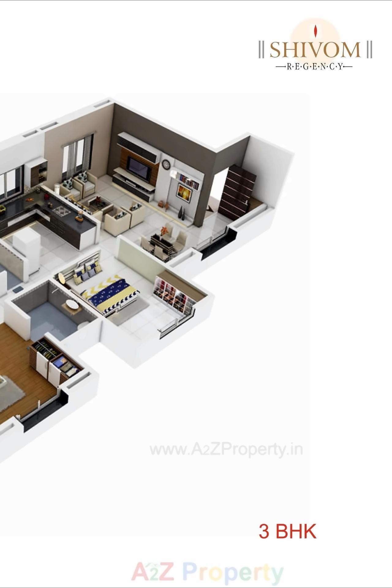 Layout of real estate project Shivom Regency located at Baner, Pune, Maharashtra