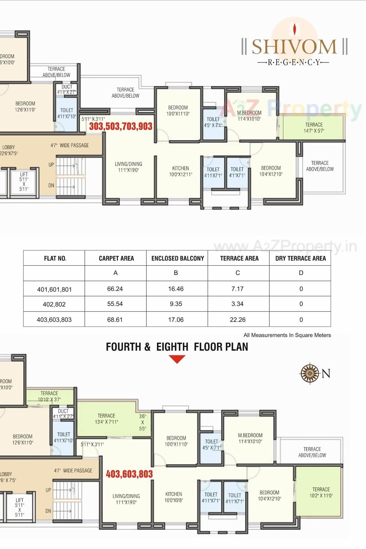 Layout of real estate project Shivom Regency located at Baner, Pune, Maharashtra