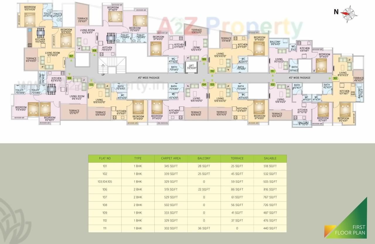 Layout of real estate project Shravak Niwas located at Dive, Pune, Maharashtra