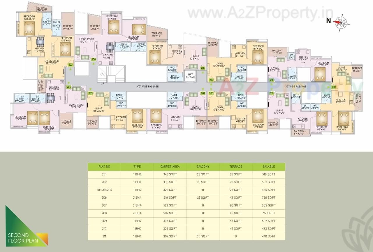 Layout of real estate project Shravak Niwas located at Dive, Pune, Maharashtra