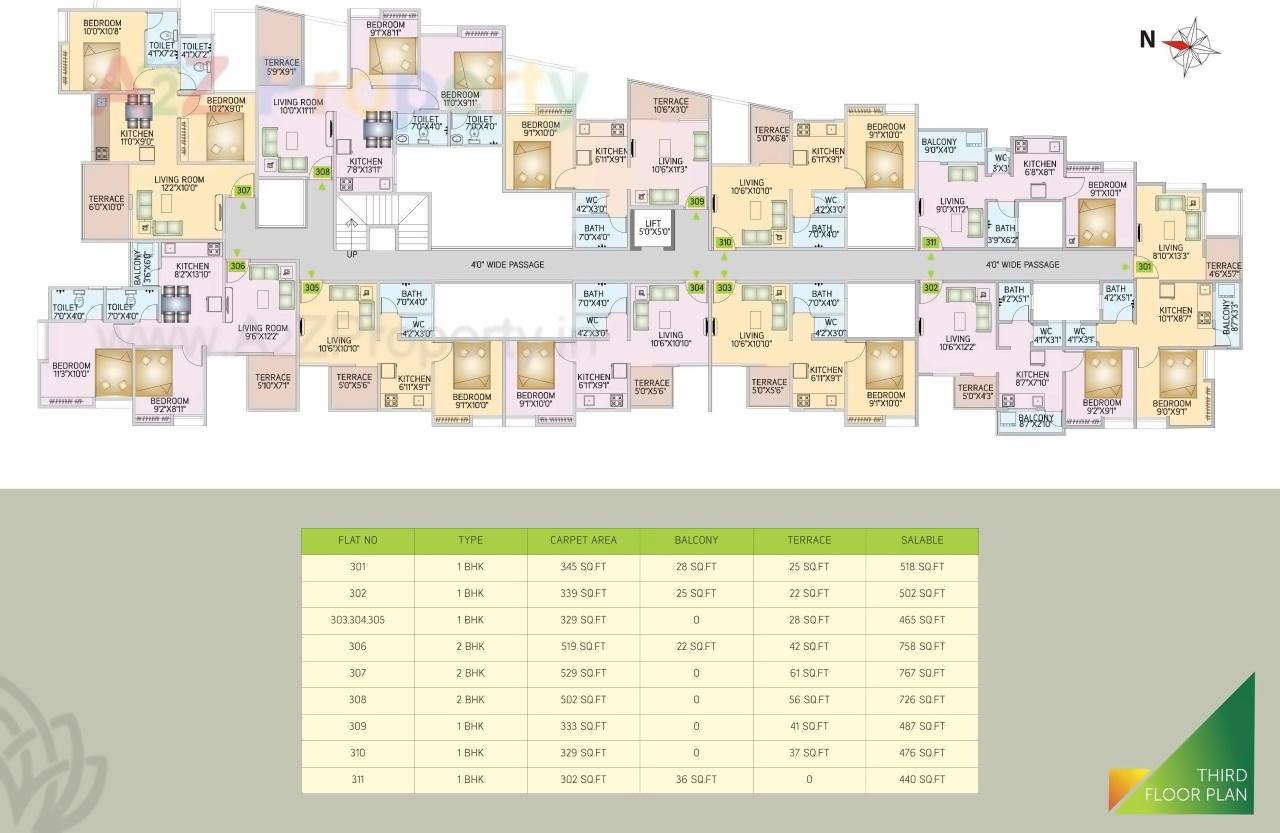 Layout of real estate project Shravak Niwas located at Dive, Pune, Maharashtra