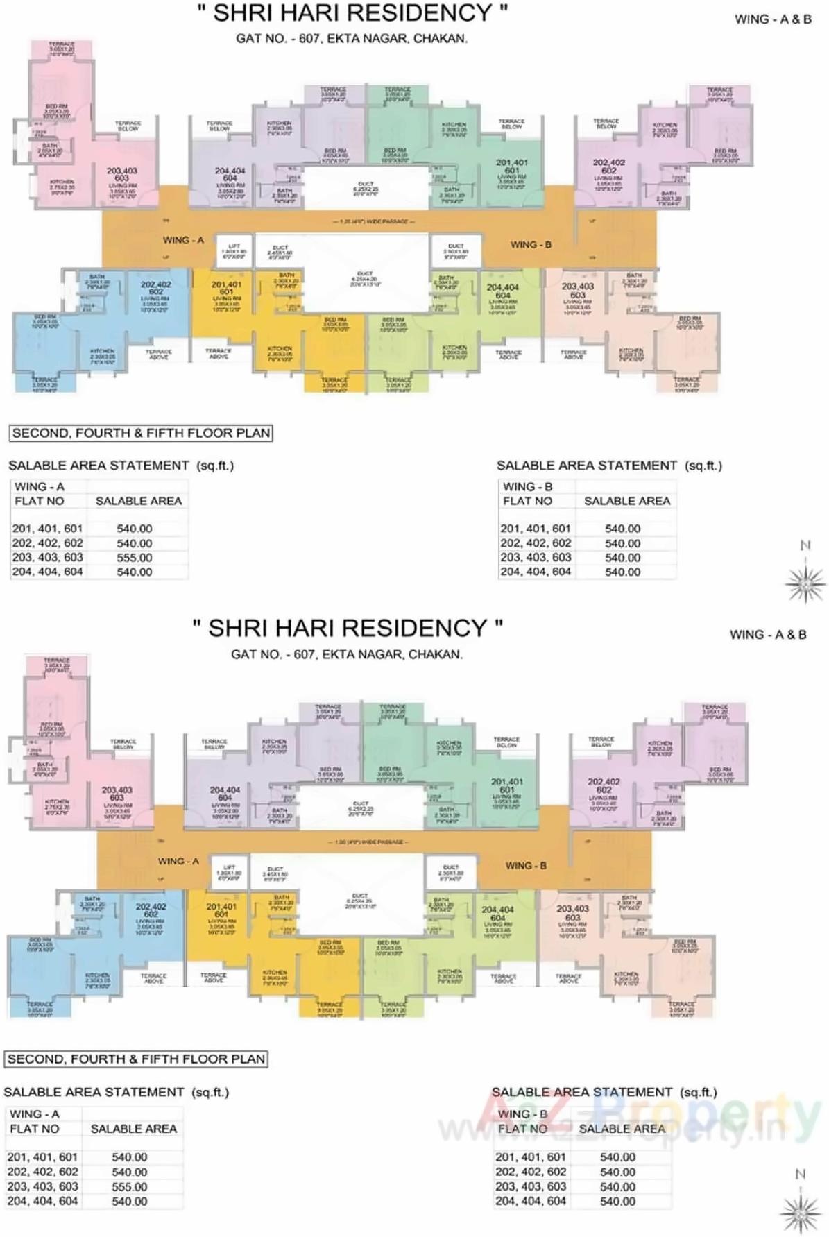 Layout of real estate project Shree Hari Residency located at Chakan-ct, Pune, Maharashtra