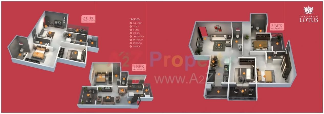 Layout of real estate project Shreeram Lotus located at Lohgaon, Pune, Maharashtra