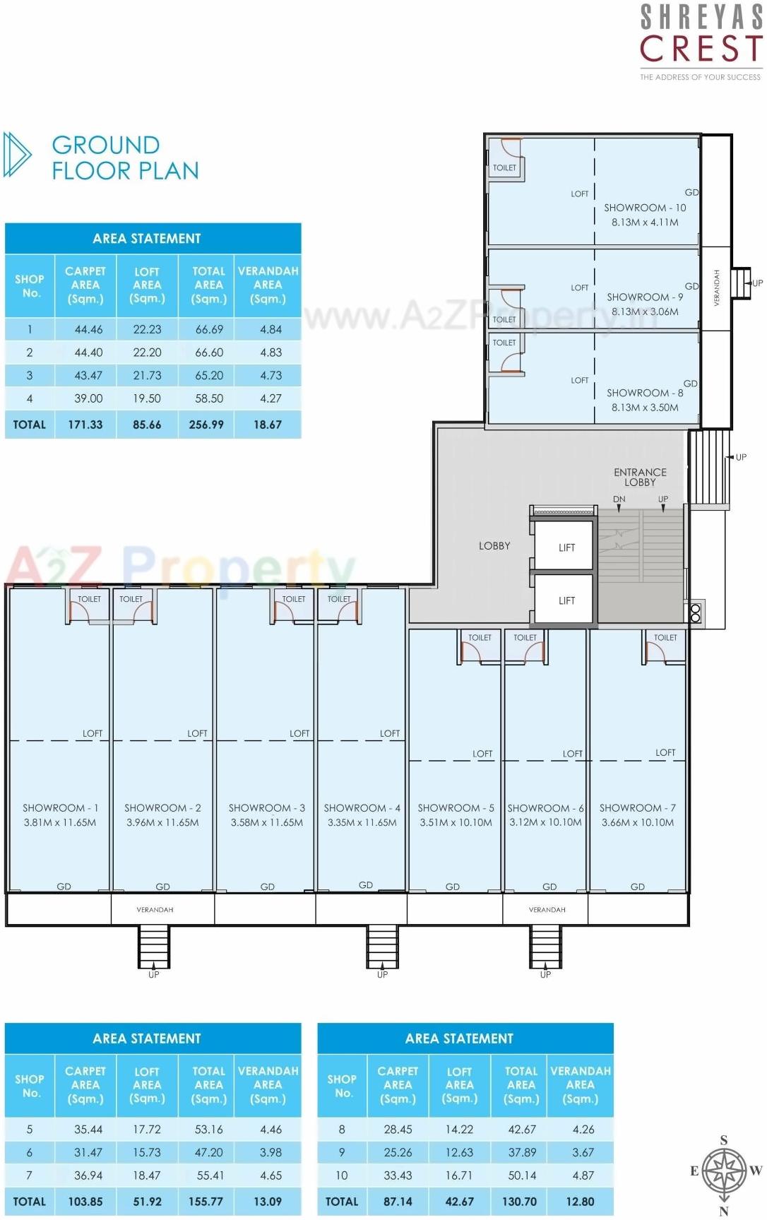 Layout of real estate project Shreyas Crest located at Baner, Pune, Maharashtra