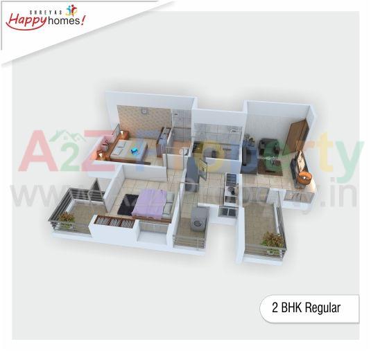 2bhk Regular of real estate project Shreyas Happy Homes located at Harishchandri, Pune, Maharashtra