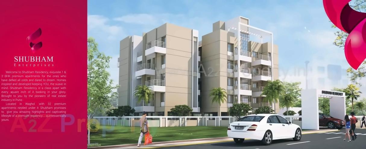 3D Elevation of real estate project Shubham Residency located at Wagholi, Pune, Maharashtra