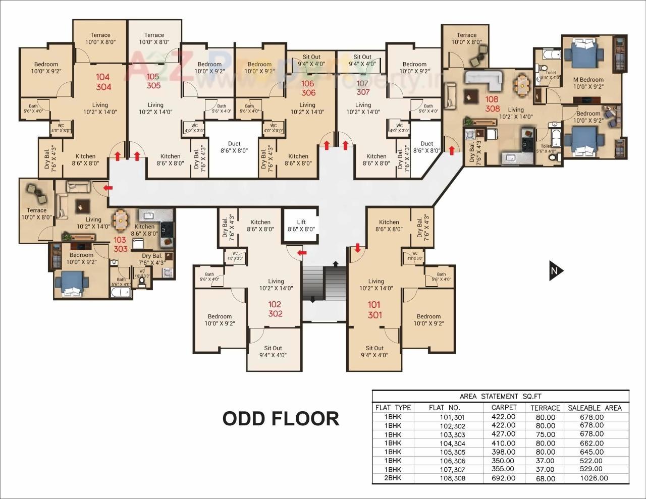 Layout of real estate project Shubham Residency located at Wagholi, Pune, Maharashtra