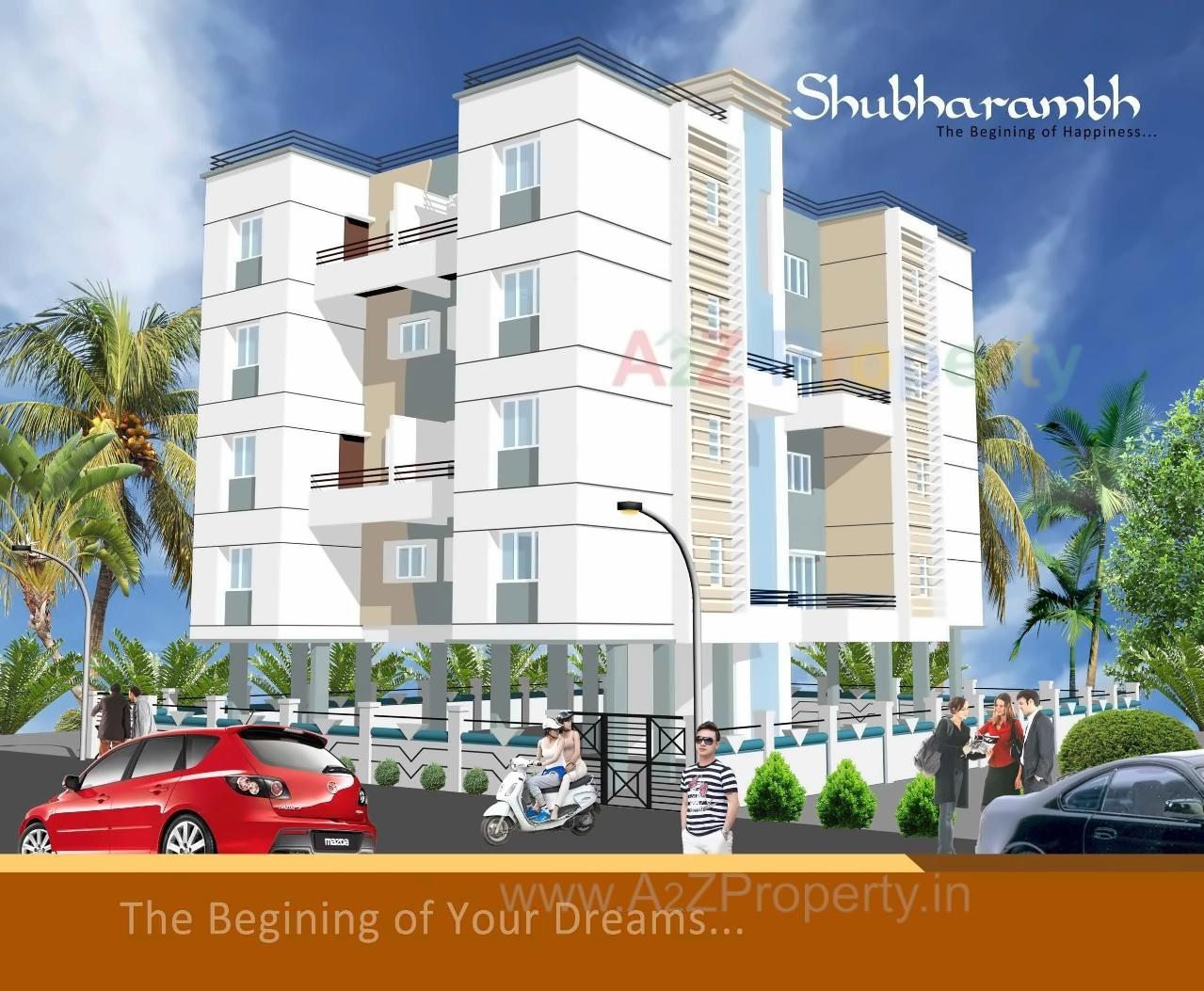 3D Elevation of real estate project Shubharambh located at Dehu-road-cb, Pune, Maharashtra