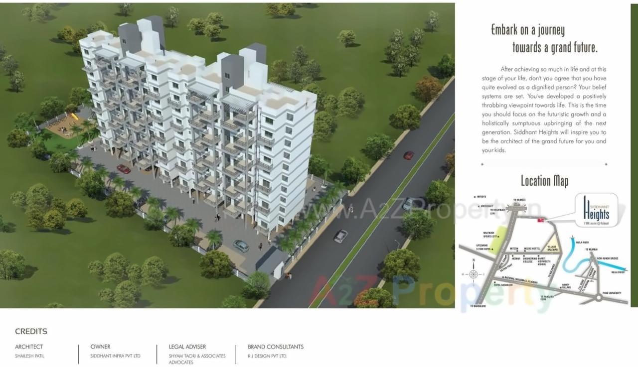 3D Elevation of real estate project Siddhant Heights located at Baner, Pune, Maharashtra