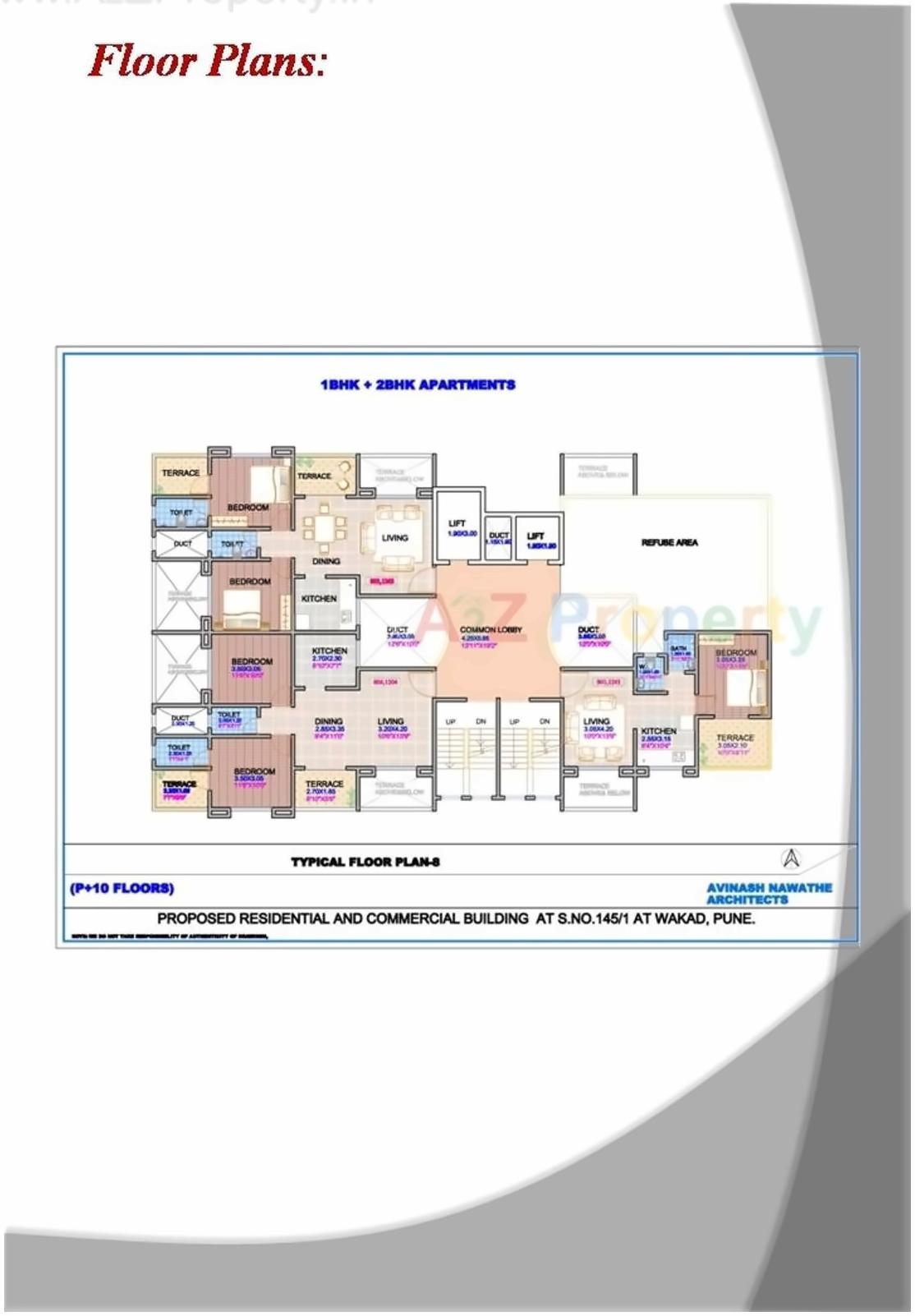 Layout of real estate project Signature Heights located at Wakad, Pune, Maharashtra
