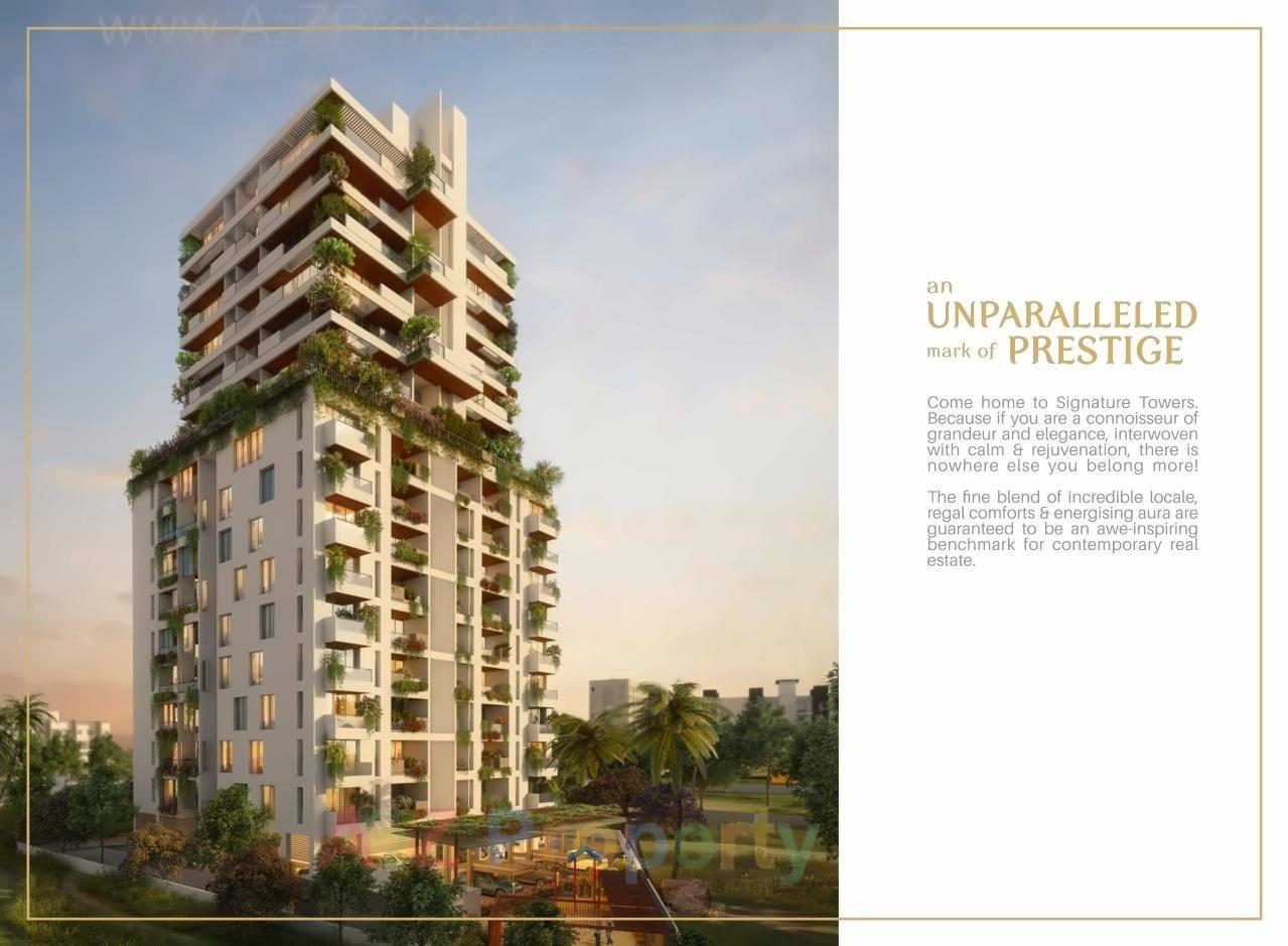 3D Elevation of real estate project Signature Tower located at Pune-m-corp, Pune, Maharashtra