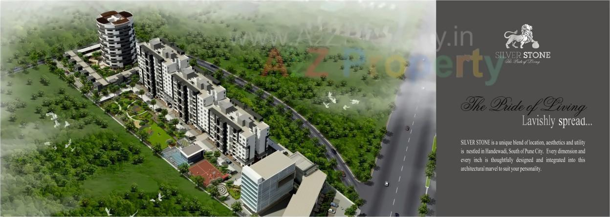 3D Elevation of real estate project Silver Stone located at Ouatade-handewadi, Pune, Maharashtra