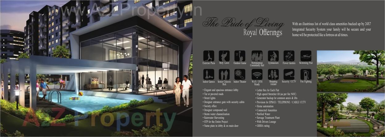 3D Elevation of real estate project Silver Stone located at Ouatade-handewadi, Pune, Maharashtra