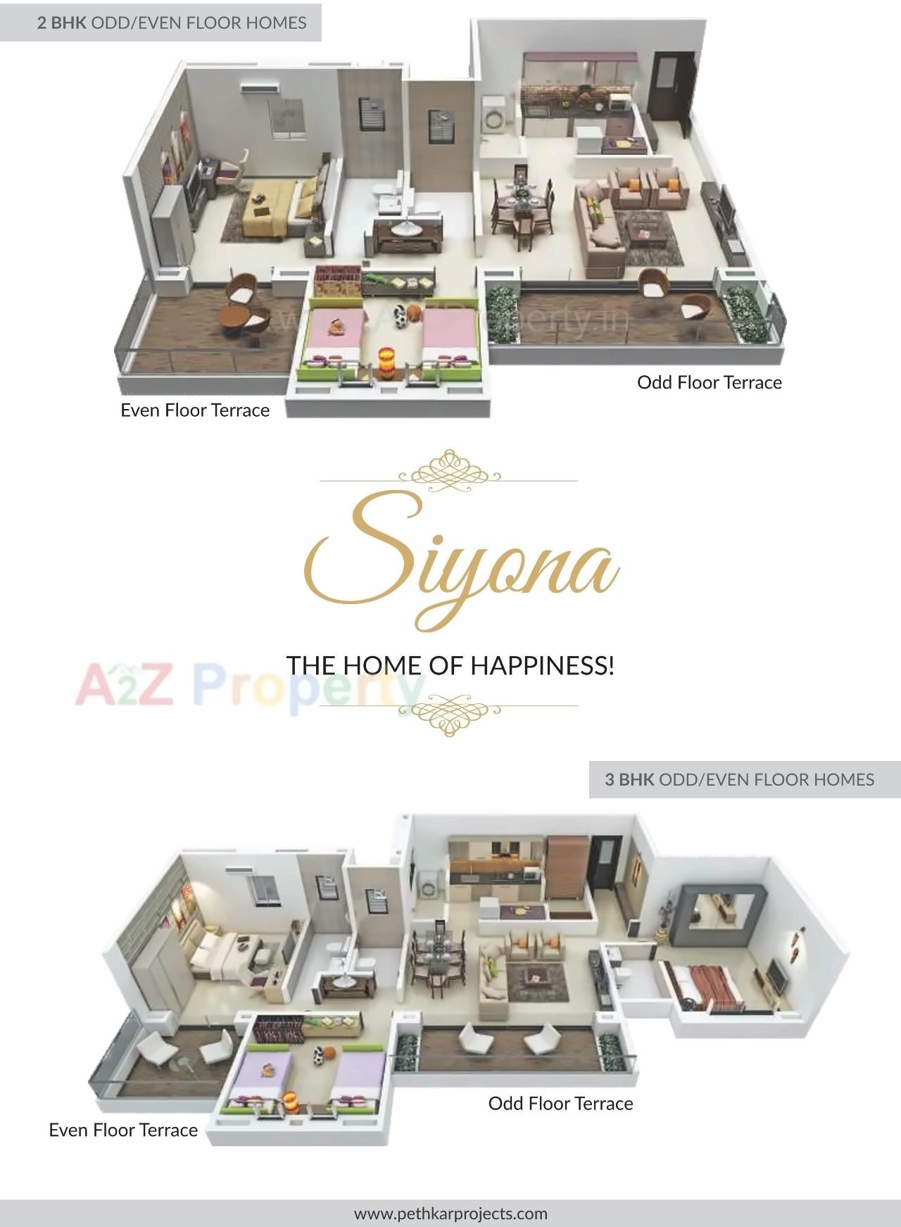 Layout of real estate project Siyona located at Punawale, Pune, Maharashtra