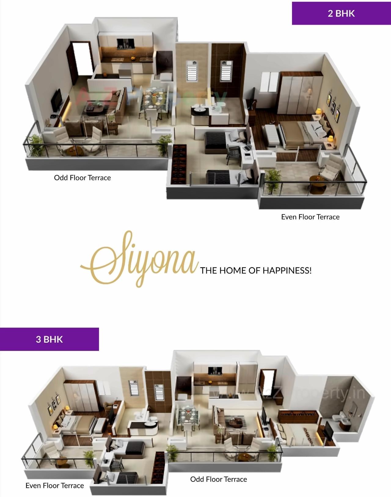 Layout of real estate project Siyona located at Punawale, Pune, Maharashtra