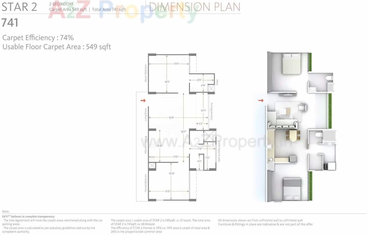 Layout of real estate project Skyi Star Towers located at Bhukum, Pune, Maharashtra