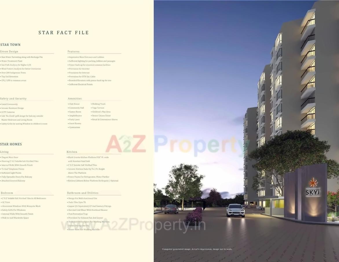 3D Elevation of real estate project Skyi Star Town  located at Bhukum, Pune, Maharashtra