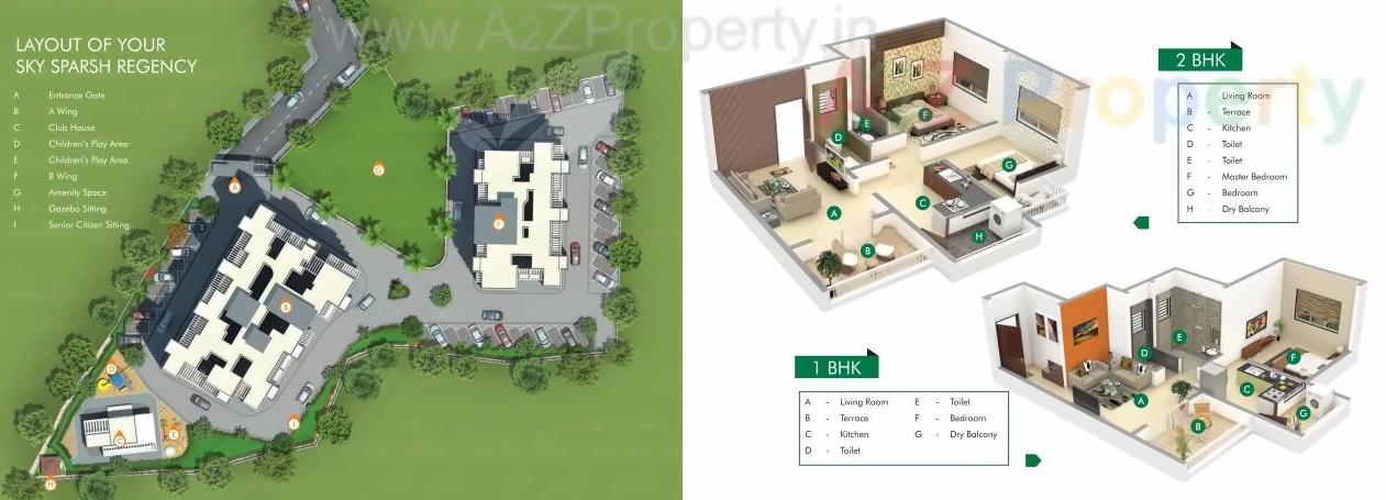 Layout of real estate project Skysparsh Regency located at Pune-cb, Pune, Maharashtra