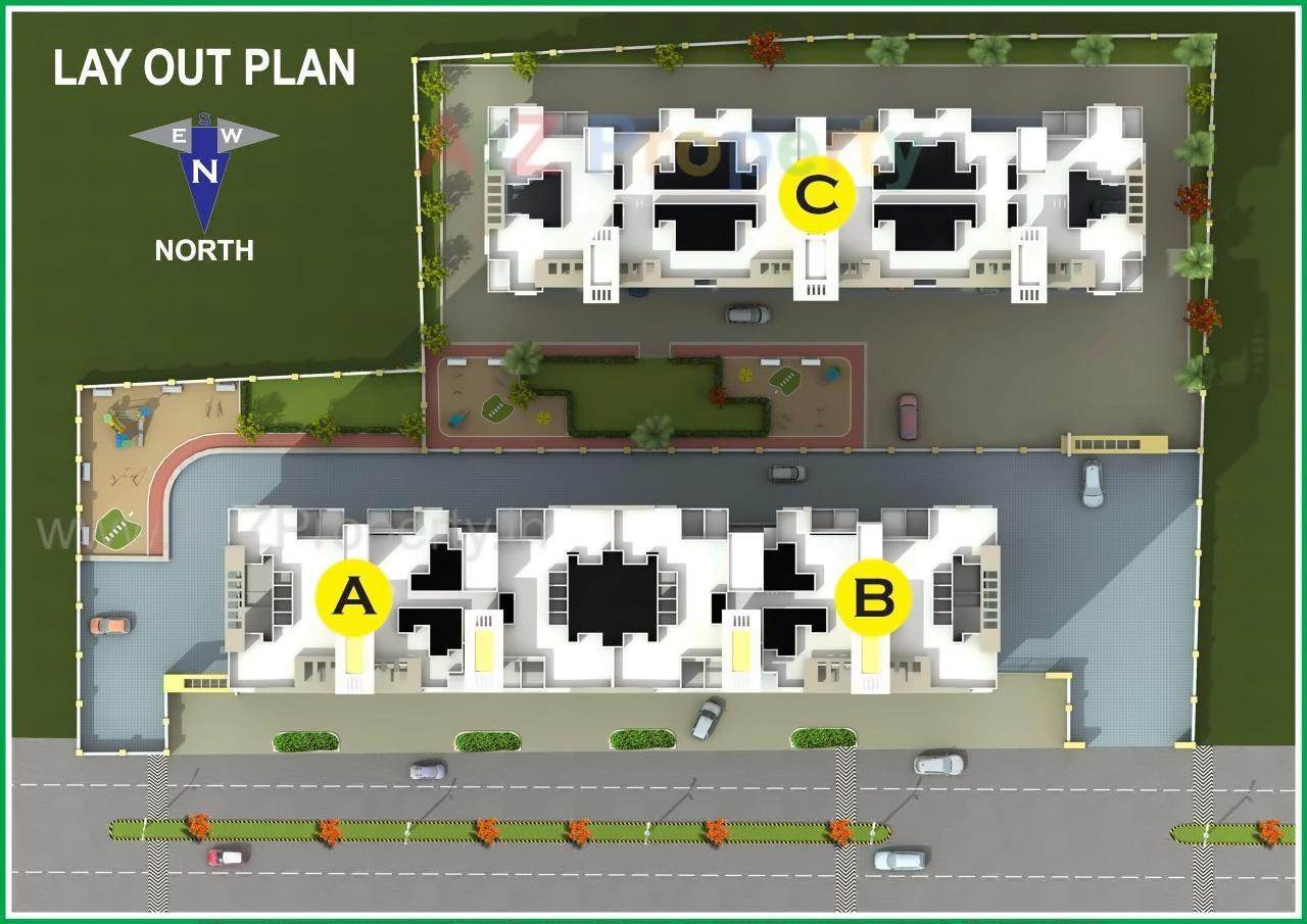 Layout of real estate project Snehangan Residency located at Wakad, Pune, Maharashtra