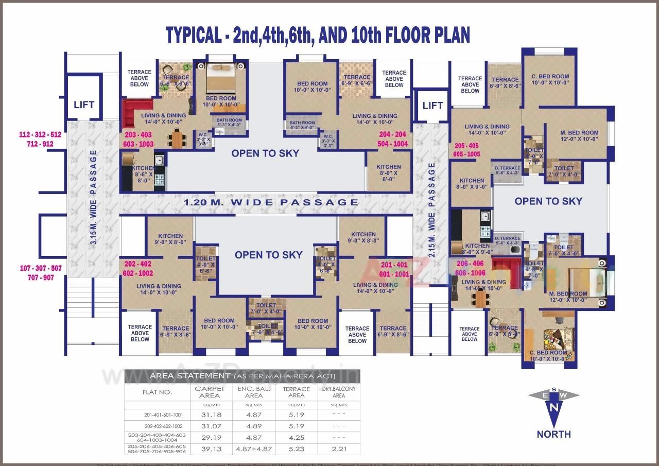 Layout of real estate project Snehangan Residency located at Wakad, Pune, Maharashtra