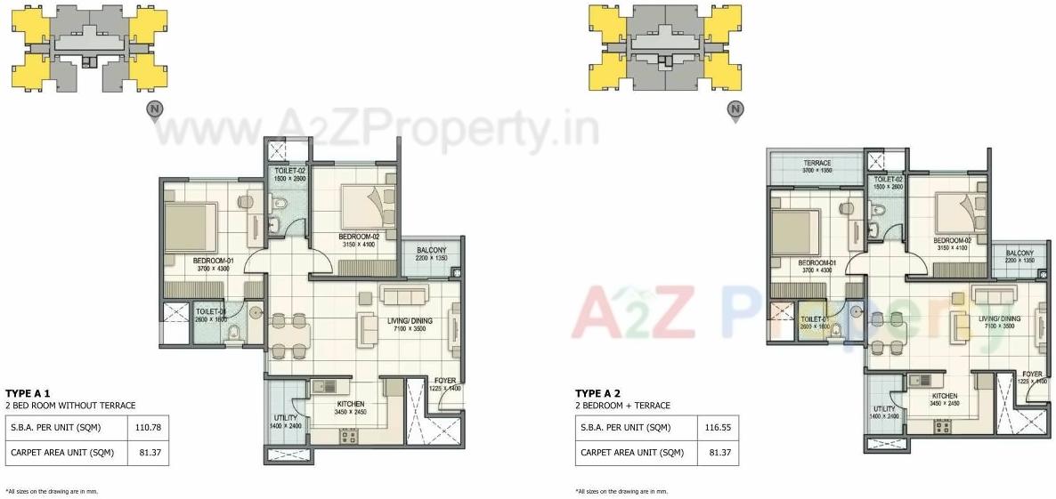 Layout of real estate project Sobha Orion Block 0 located at Kondhwa-bk, Pune, Maharashtra